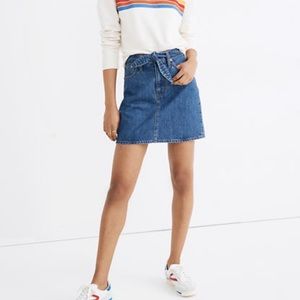 madewell rigid denim straight mini skirt